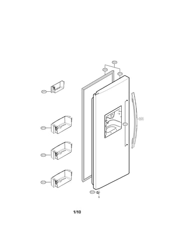 Freezer door parts