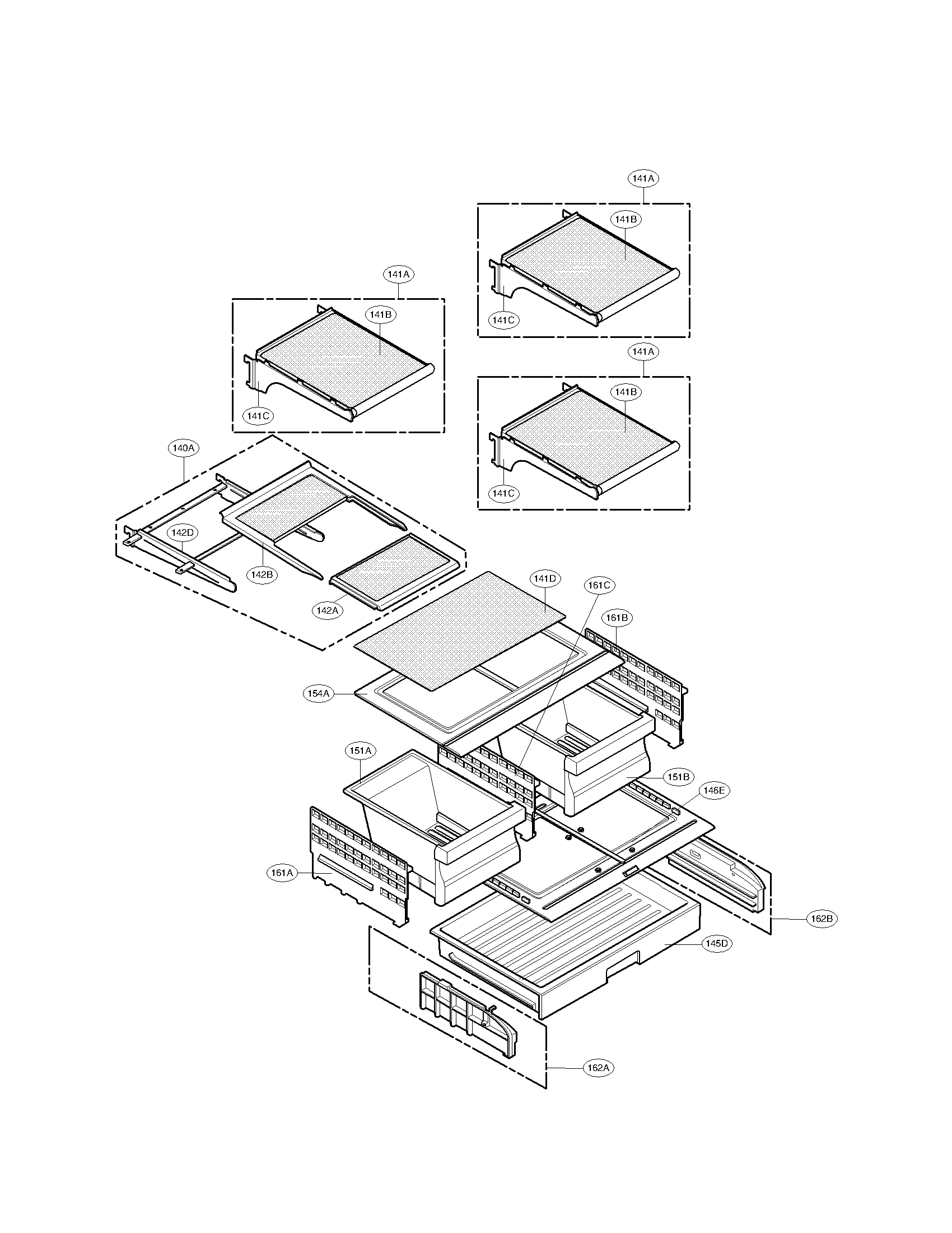 REFRIGERATOR COMPARTMENT PARTS