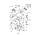 LG WM2487HRMA/00 cabinet and control parts diagram