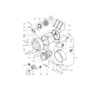 LG WM2487HRMA/00 drum and tub parts diagram