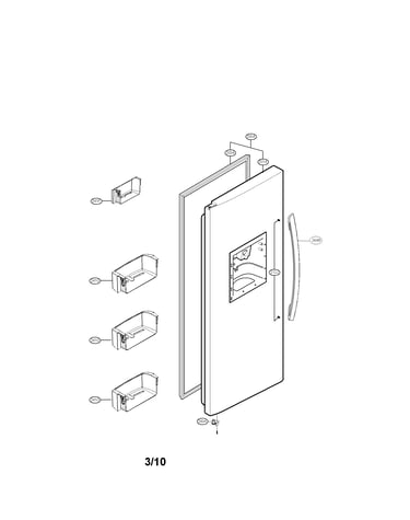 Freezer door parts