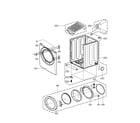 Kenmore 79680311900 cabinet and door assembly diagram