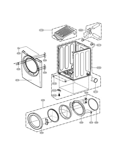 Cabinet and door assembly