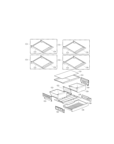 Refrigerator compartment parts