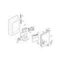 Kenmore Elite 79571053010 ice maker and ice bank parts diagram