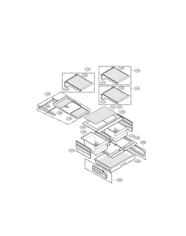 Refrigerator compartment parts