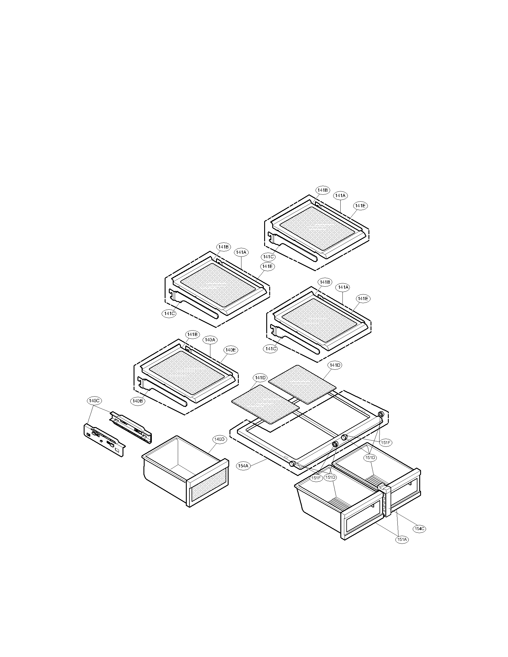 REFRIGERATOR COMPARTMENT PARTS