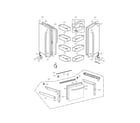 Kenmore Elite 79571049010 door parts diagram