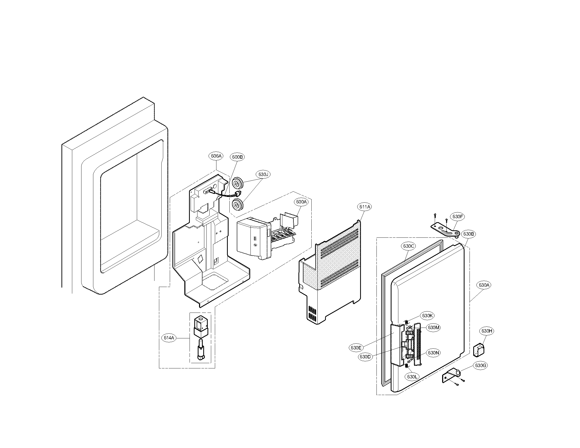 Ice maker and ice bank parts