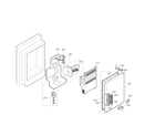 Kenmore Elite 79578509801 ice maker and ice bank part diagram