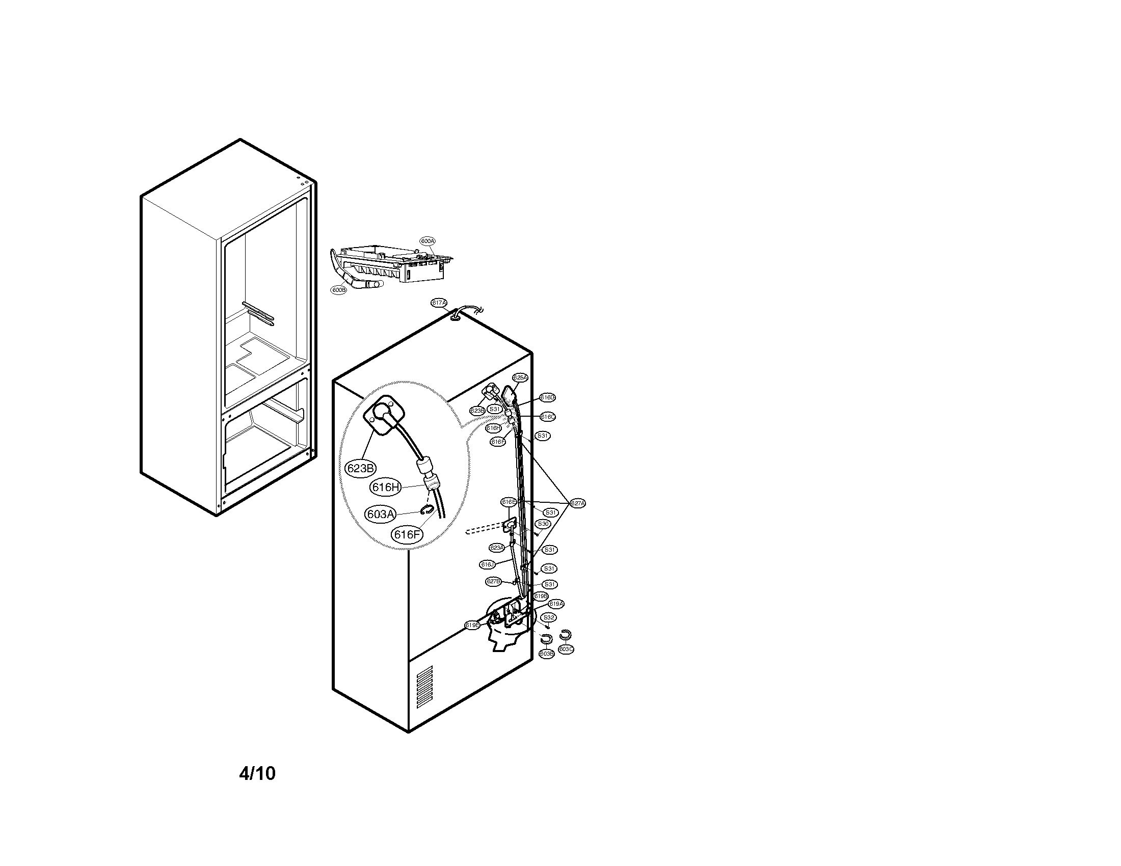 Valve and water tube parts