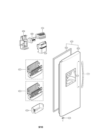 Freezer door parts