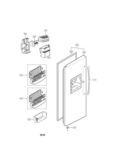 Freezer door parts