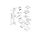 Kenmore Elite 79551089010 refrigerator compartment parts diagram