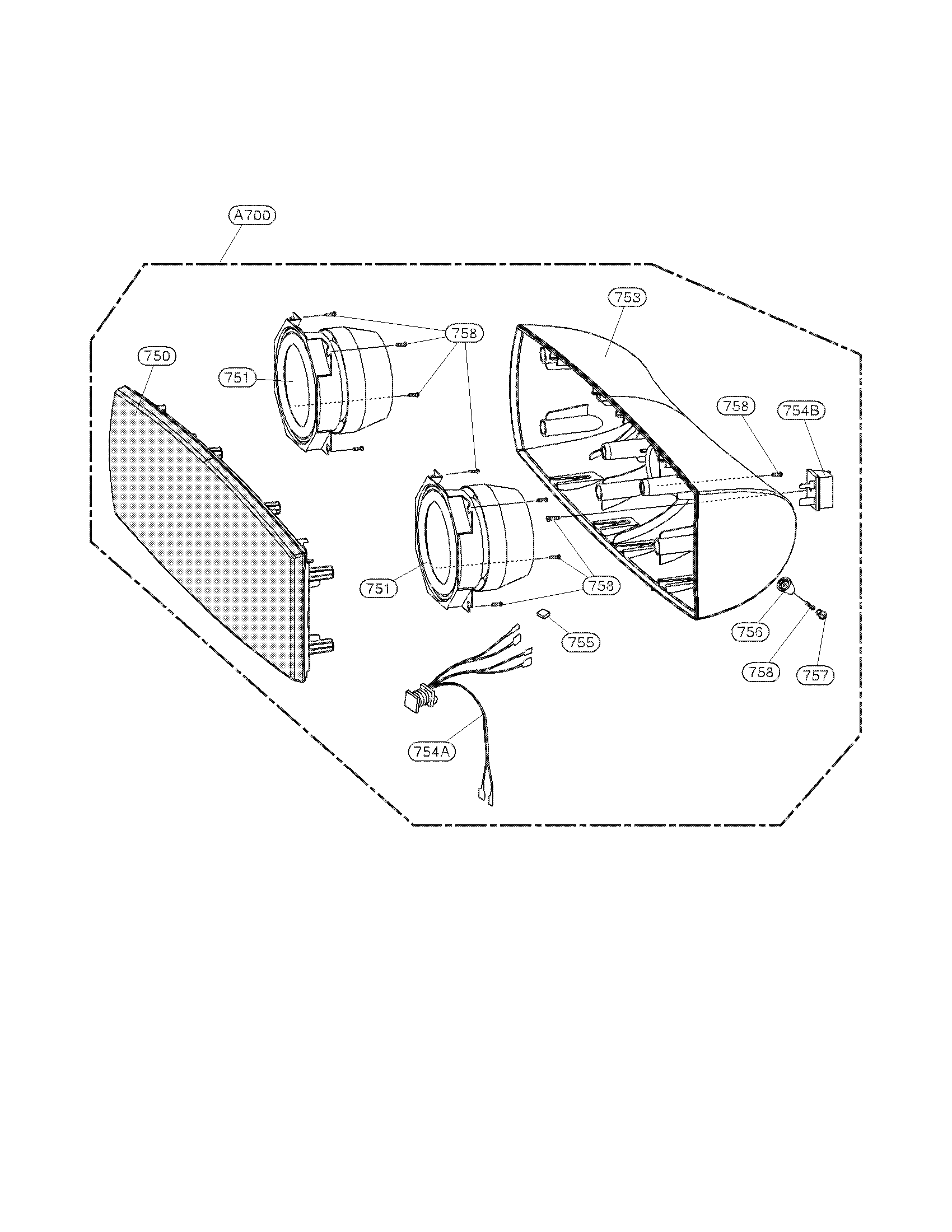Center speaker parts
