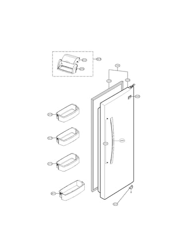 Refrigerator door parts