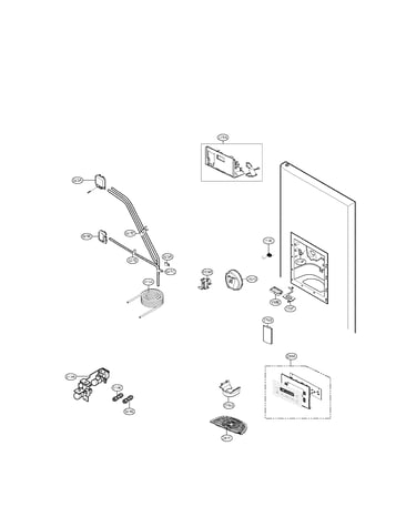 Ice and water dispenser parts
