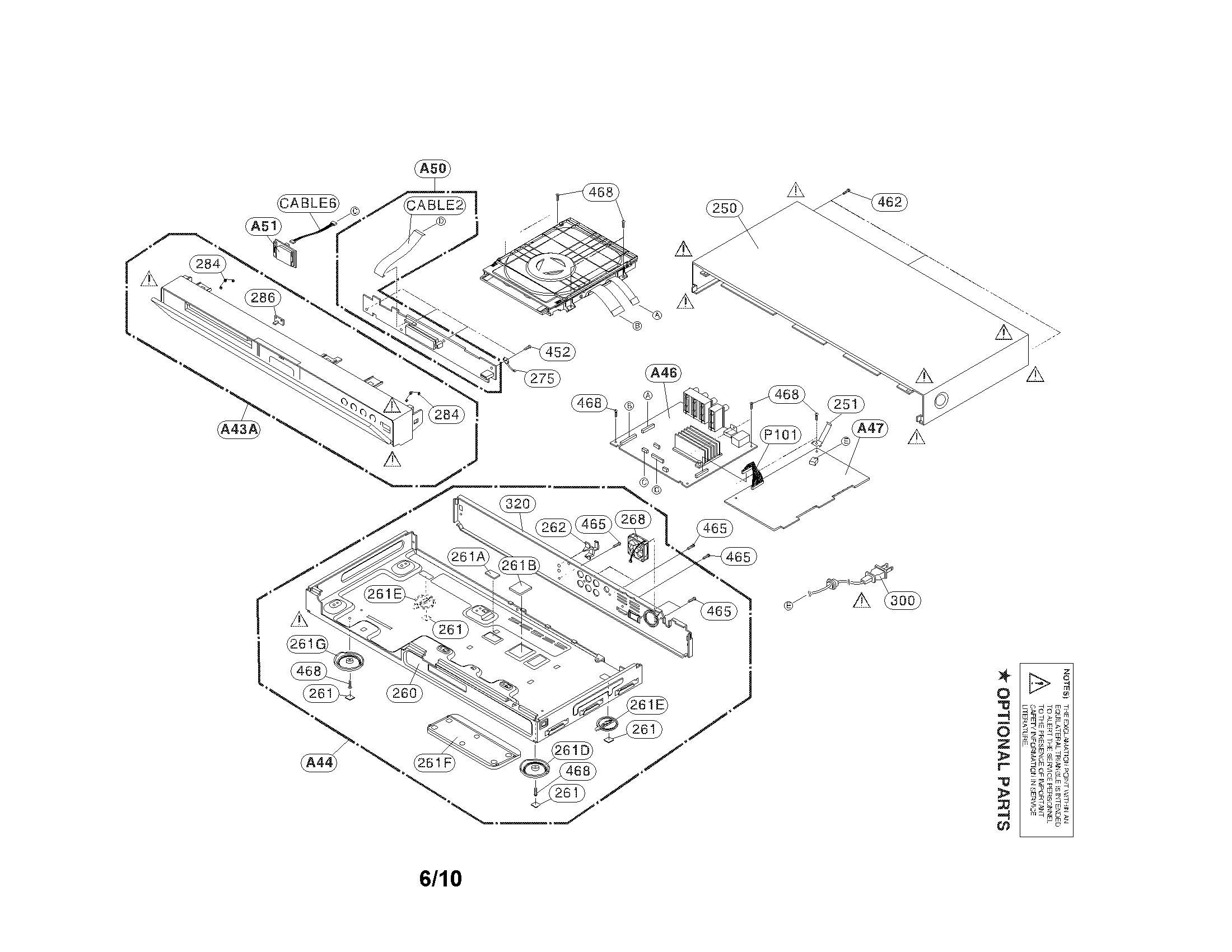 Cabinet and mainframe parts