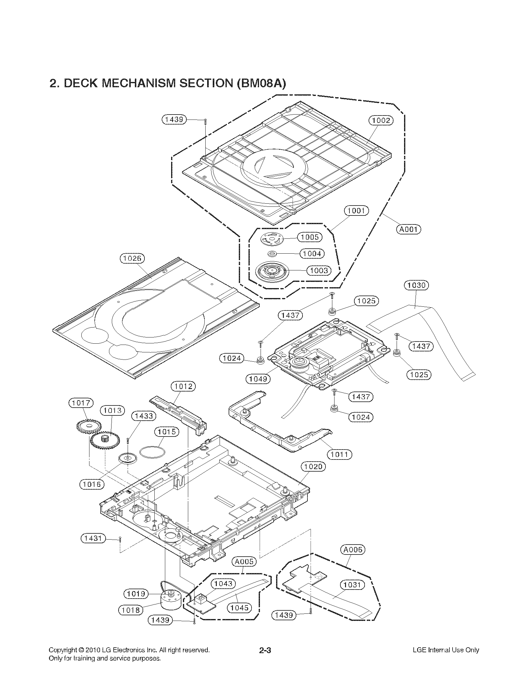 Deck mechanism parts
