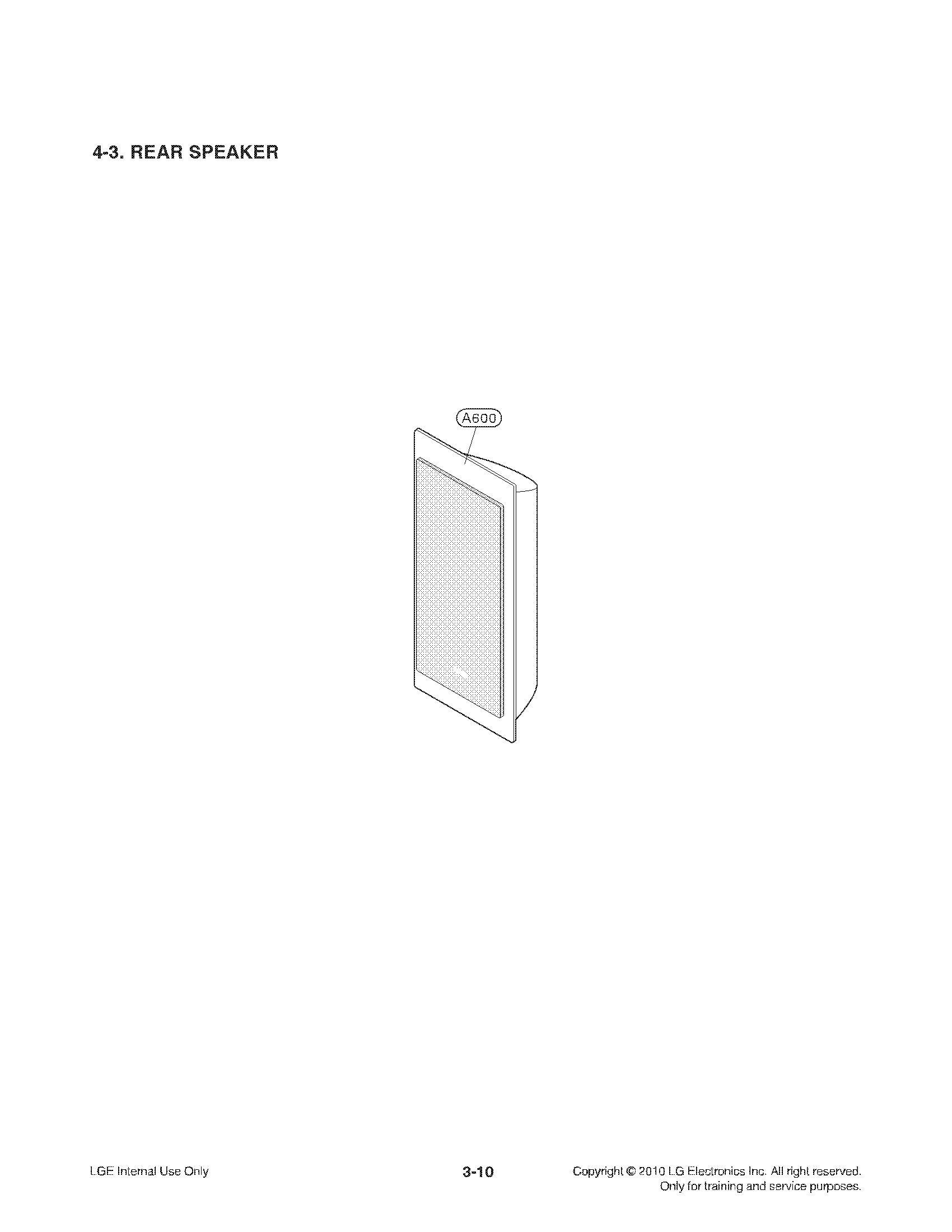 Rear speaker parts
