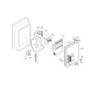 Kenmore Elite 79579782900 ice maker and ice bank parts diagram