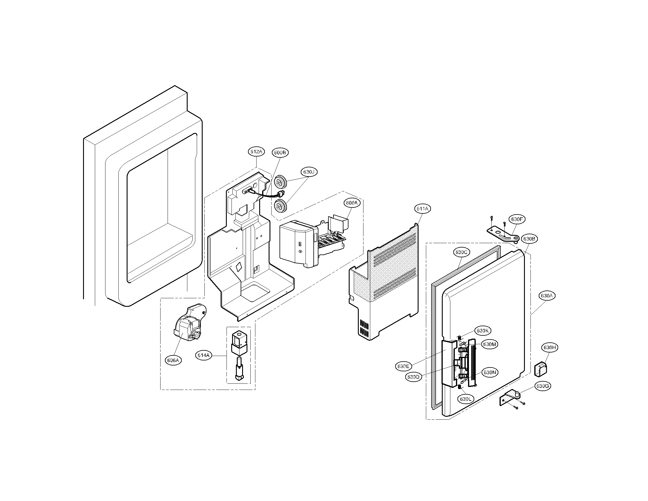 Ice maker and ice bank parts