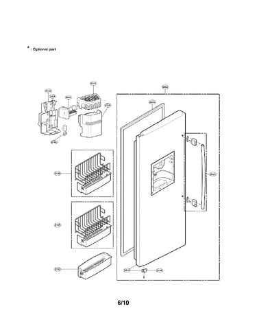 Freezer door parts