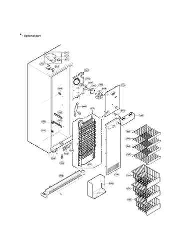 Refrigerator compartment parts