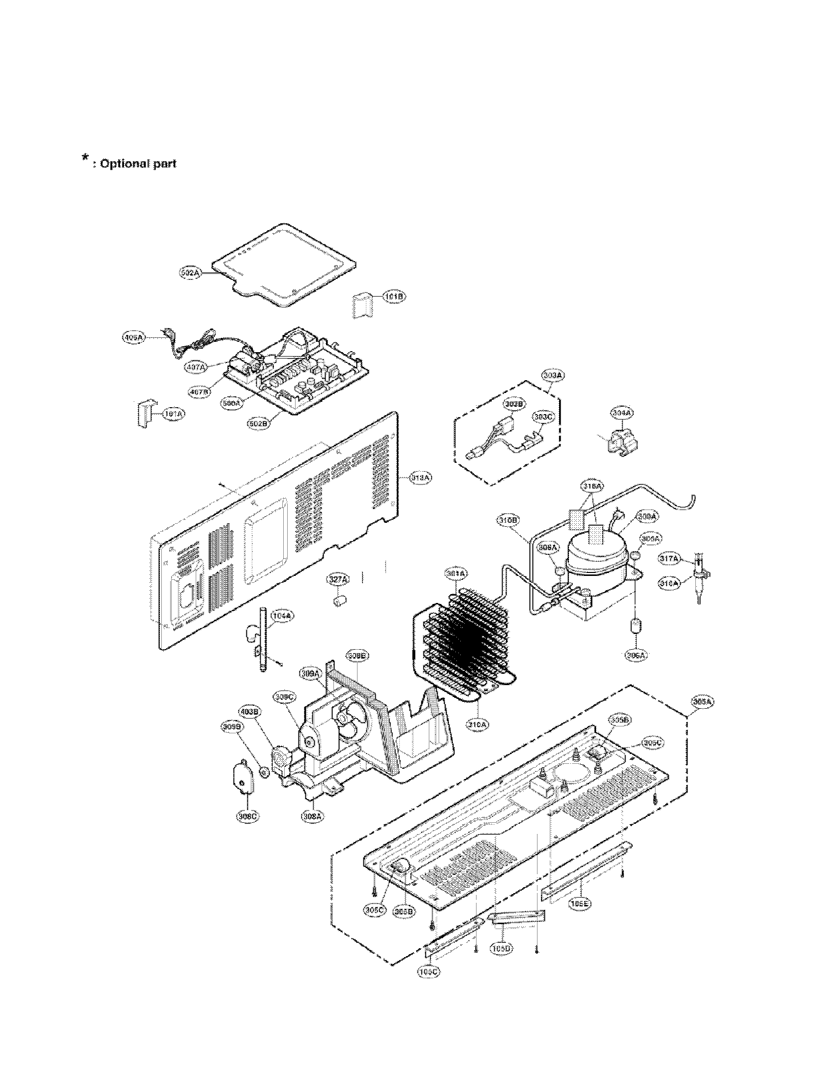 Machine compartment parts