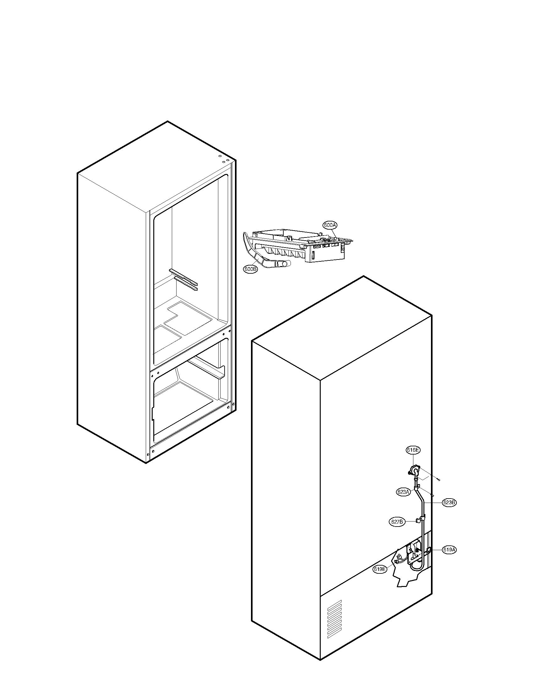 Water and ice maker parts