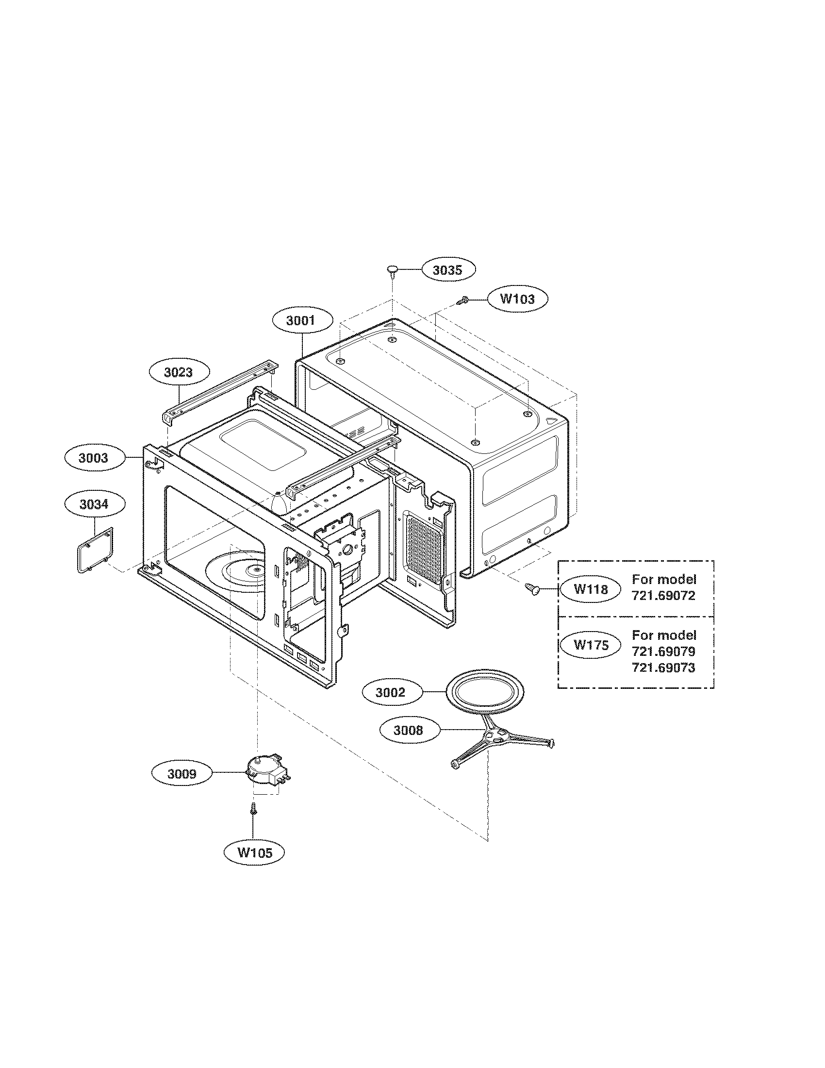 Oven cavity parts