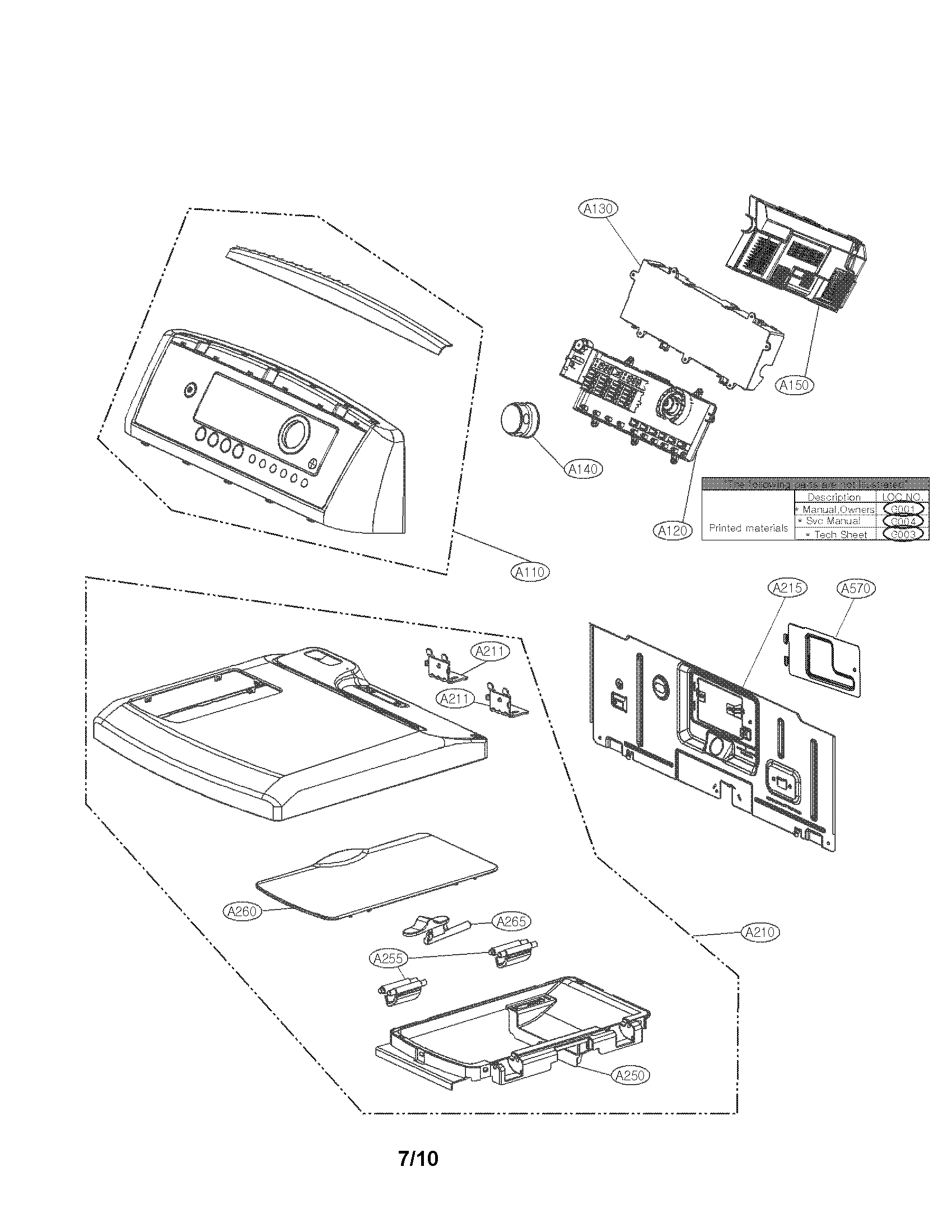Top cover parts