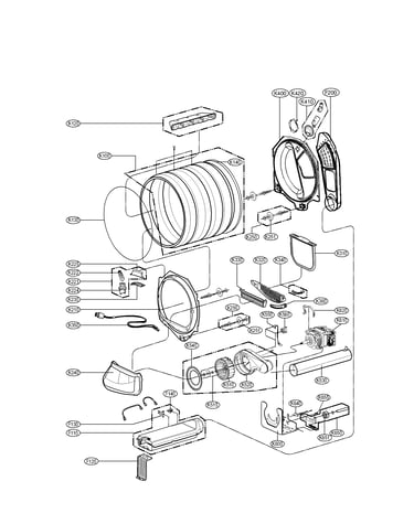 Drum and motor assembly parts