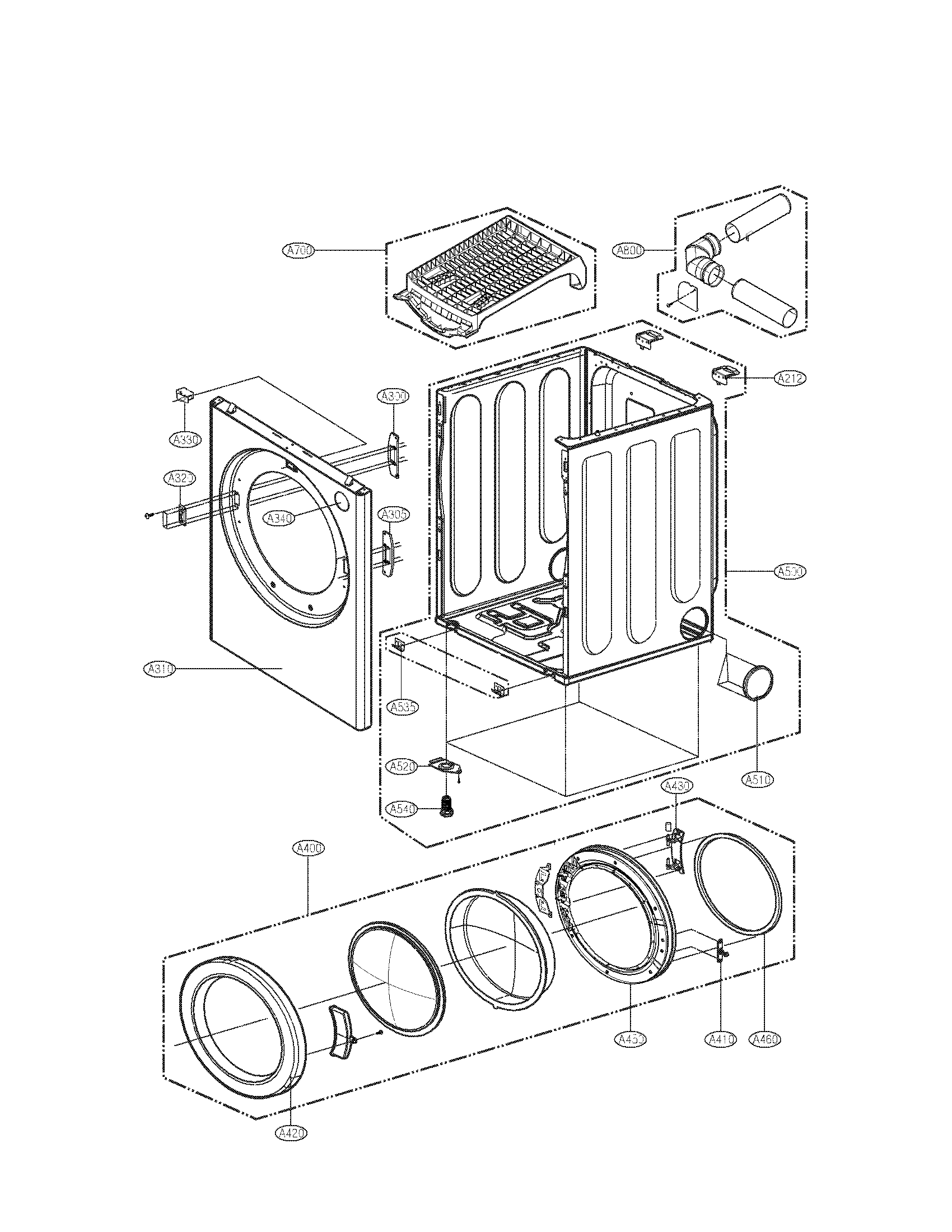 Cabinet and door parts