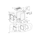 Kenmore Elite 79669272010 cabinet and door assembly parts diagram