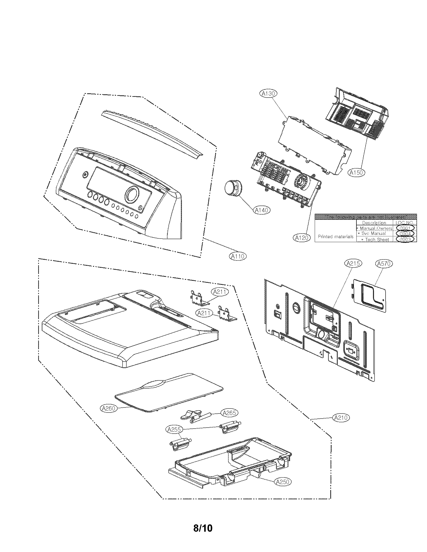 Control panel and plate assembly parts