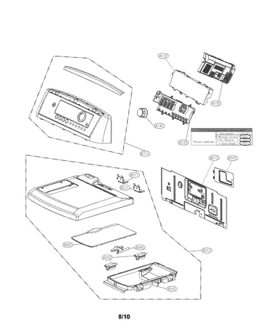 Control panel and plate assembly parts