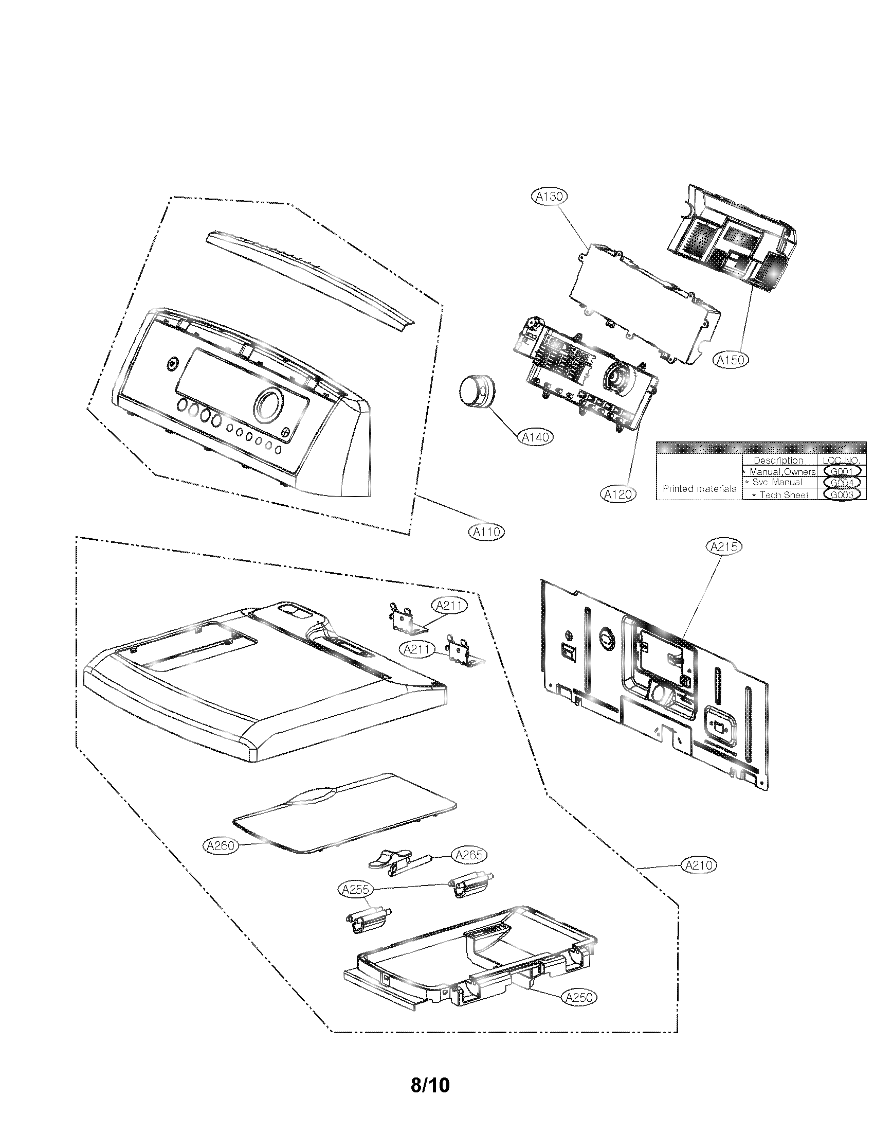 Control panel and plate assembly parts