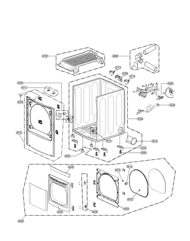 Cabinet and door assembly parts