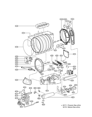Drum and motor assmbly parts