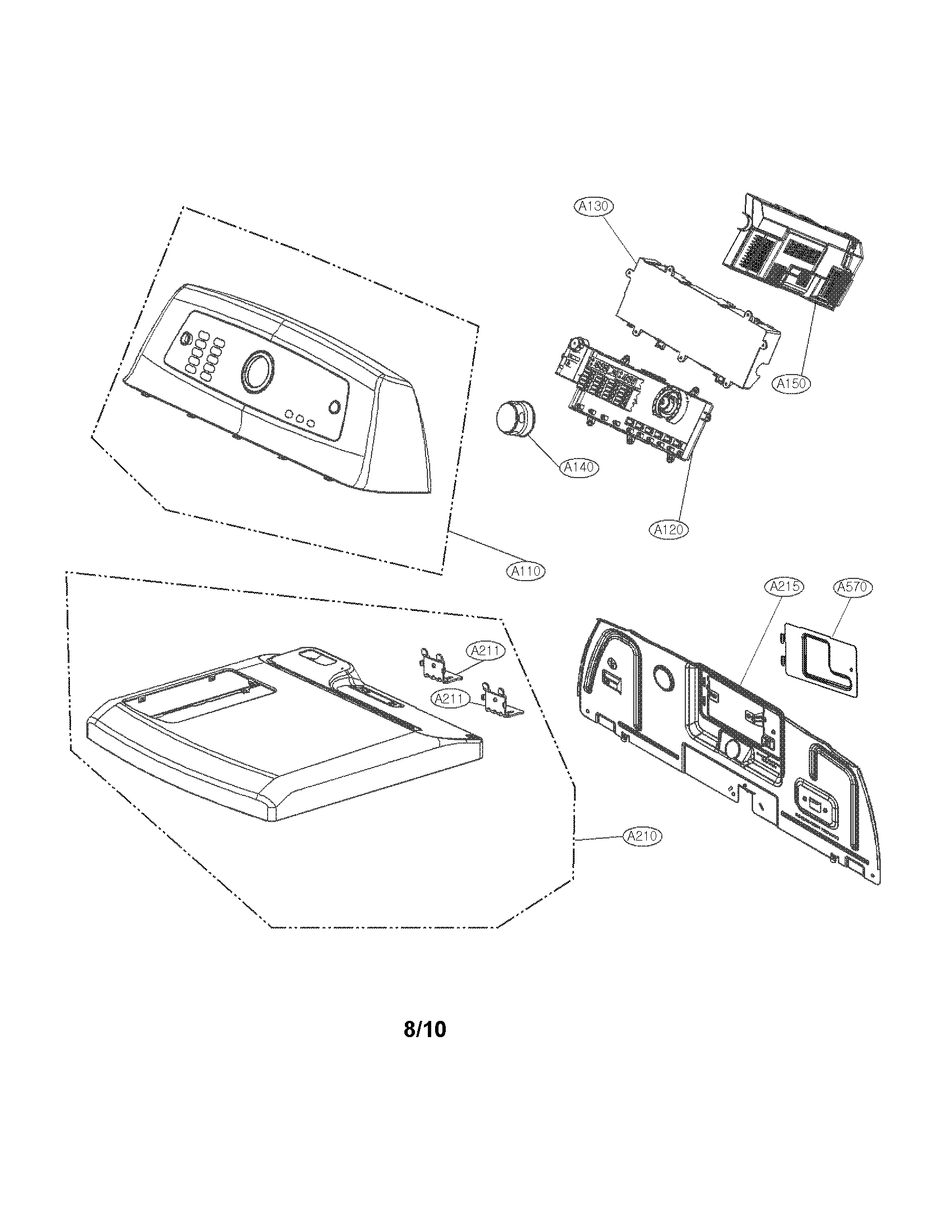 Control panel and plate assembly parts