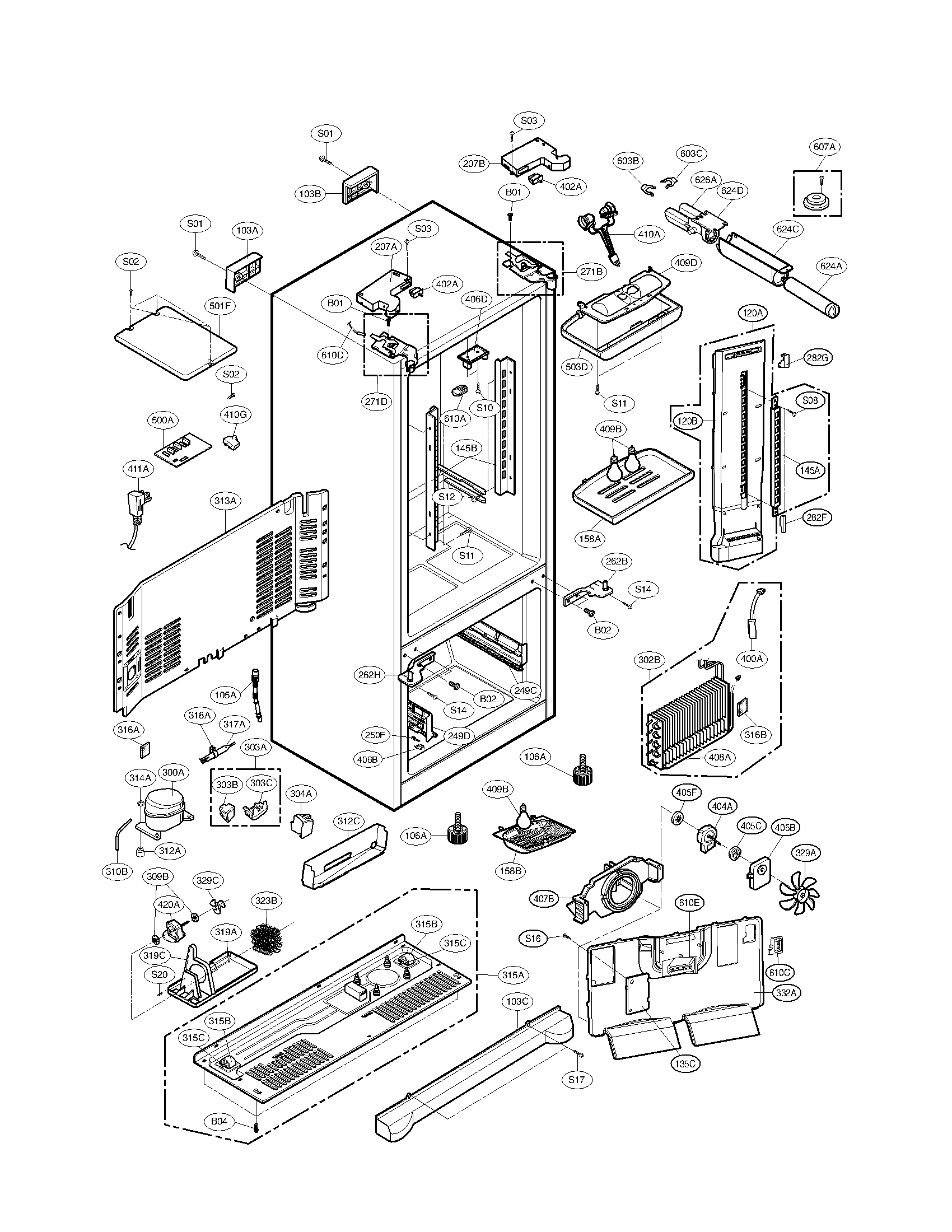 CASE ASSEMBLY PARTS