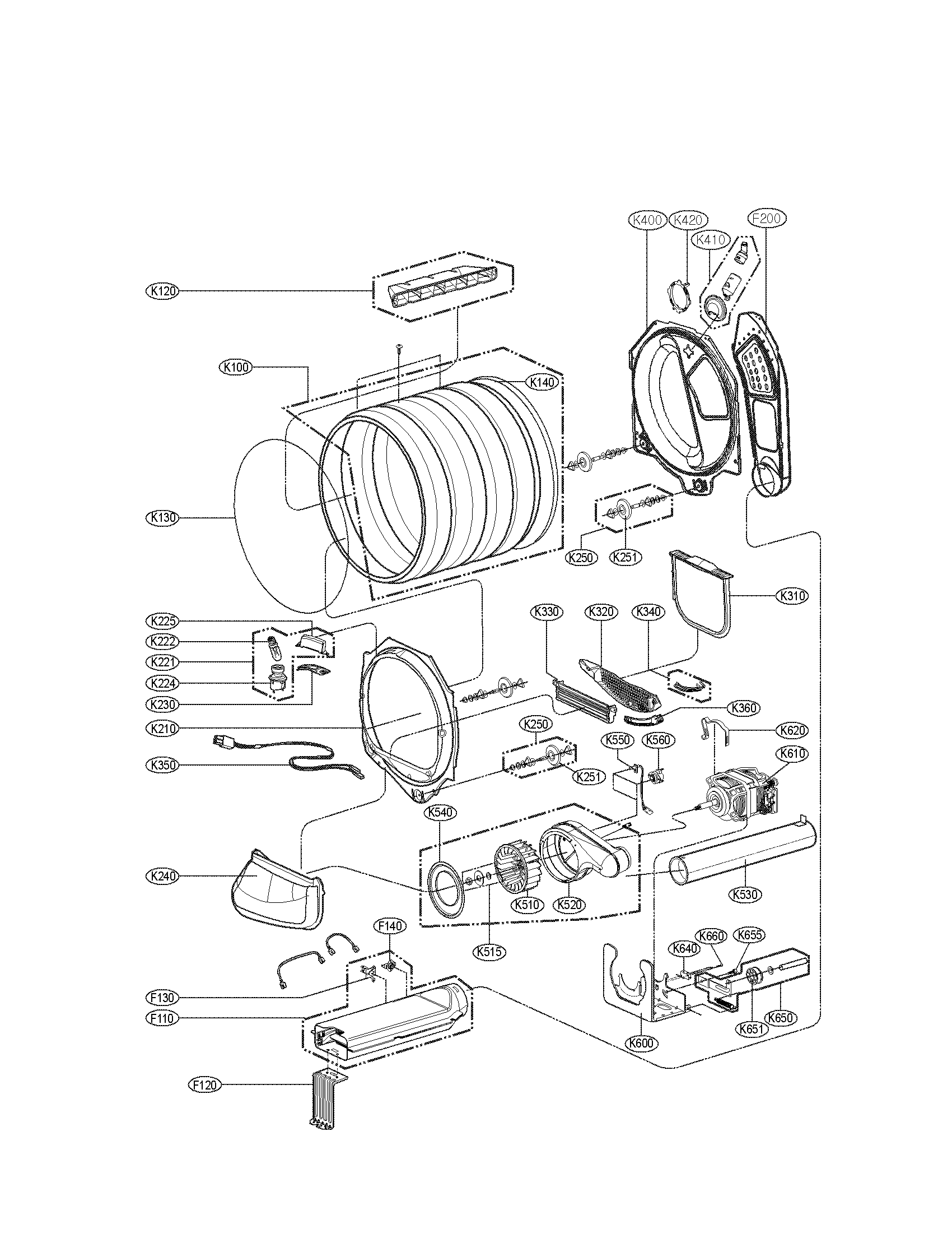 DRUM AND MOTOR PARTS