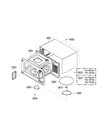 Oven cavity parts