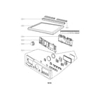 LG DLGX3876W/00 control panel assembly parts diagram