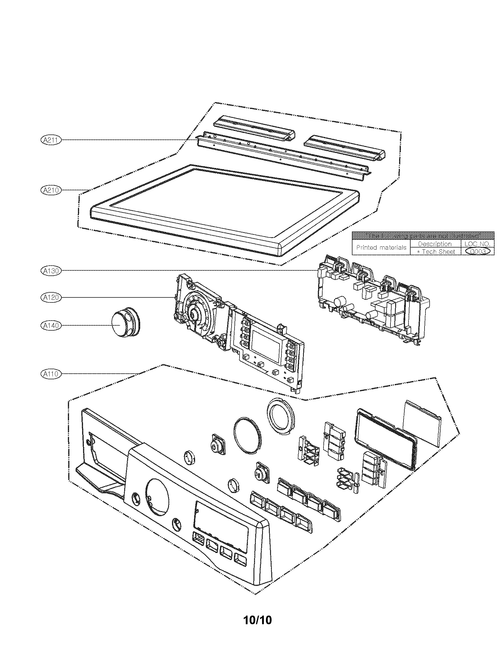 CONTROL PANEL ASSEMBLY PARTS