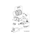 LG DLGX3886C/00 drum and motor assembly parts diagram