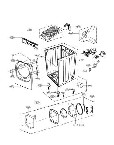 Cabinet and door assembly parts