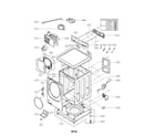 LG WM3875HVCA cabinet and control panel assembly parts diagram
