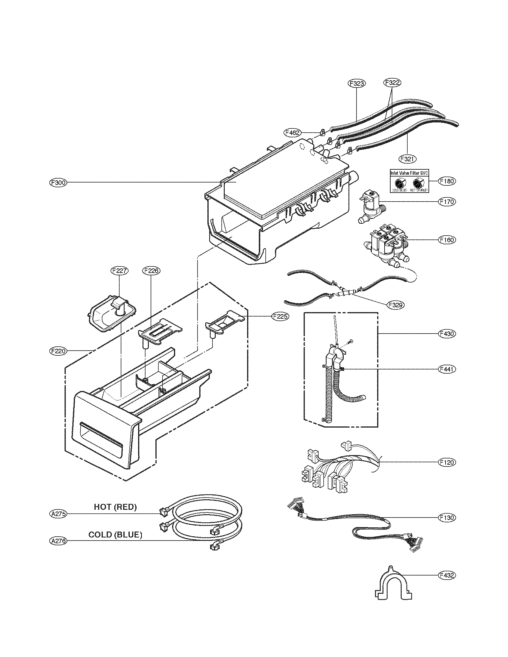 Dispenser assembly parts